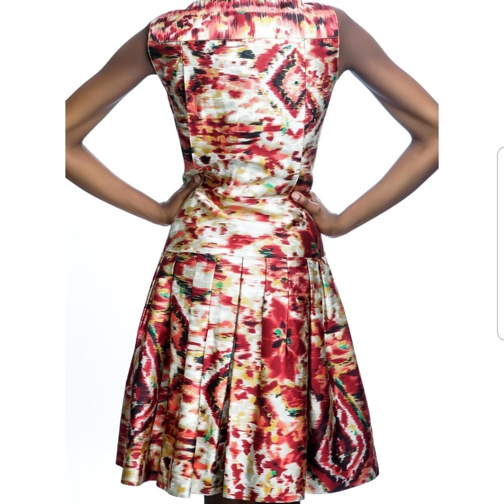 Oscar de la Renta Silk Midi Dress - Picture 2 of 3